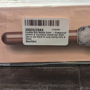 MINI TRAVEL CURLING WAND • WHITE MARBLE & ROSE GOLD